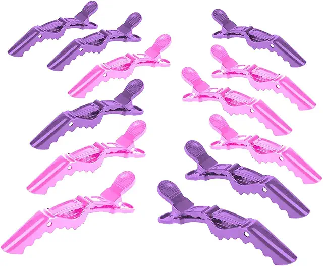 Professional Crocodile Hair Clips - 12pcs Salon Hair Sectioning Clips for Styling