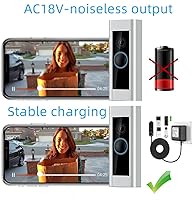 Vista 7 de Timbre de video negro, transformador de potencia especial, adaptador de corriente para timbre de puerta de 18V500MA, compatible con Ring, Nest