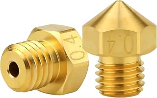 Haldis 3D High Quality MK10 3D Printer Nozzles, 2 MK10 M7 Extruder Nozzles 0.4mm 2.0 bore Brass extruder Print Head for 3D Printer Wanhao Dupicator D4/I3/Dremel QIDI Makerbot 2