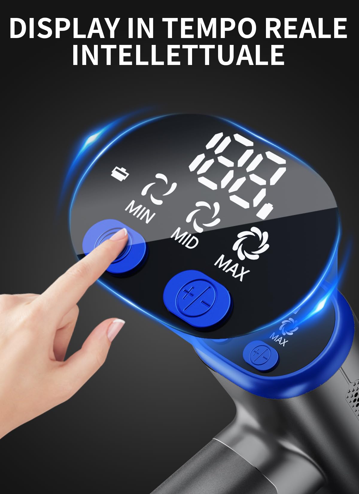 Aspirapolvere Senza Fili 40Kpa&450W, 50Mins Scopa Elettrica Senza Aspirapolvere Senza Fili Potente (Blu)