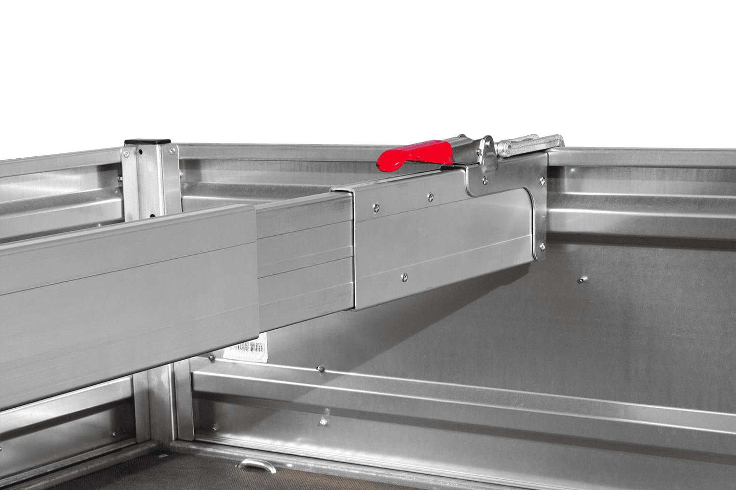 UNITRAILER Trave laterale per fissaggio carico 2400-2700 mm barra fermacarico estensibile in acciaio zincato per furgoni e camion con sistema di bloccaggio telescopico