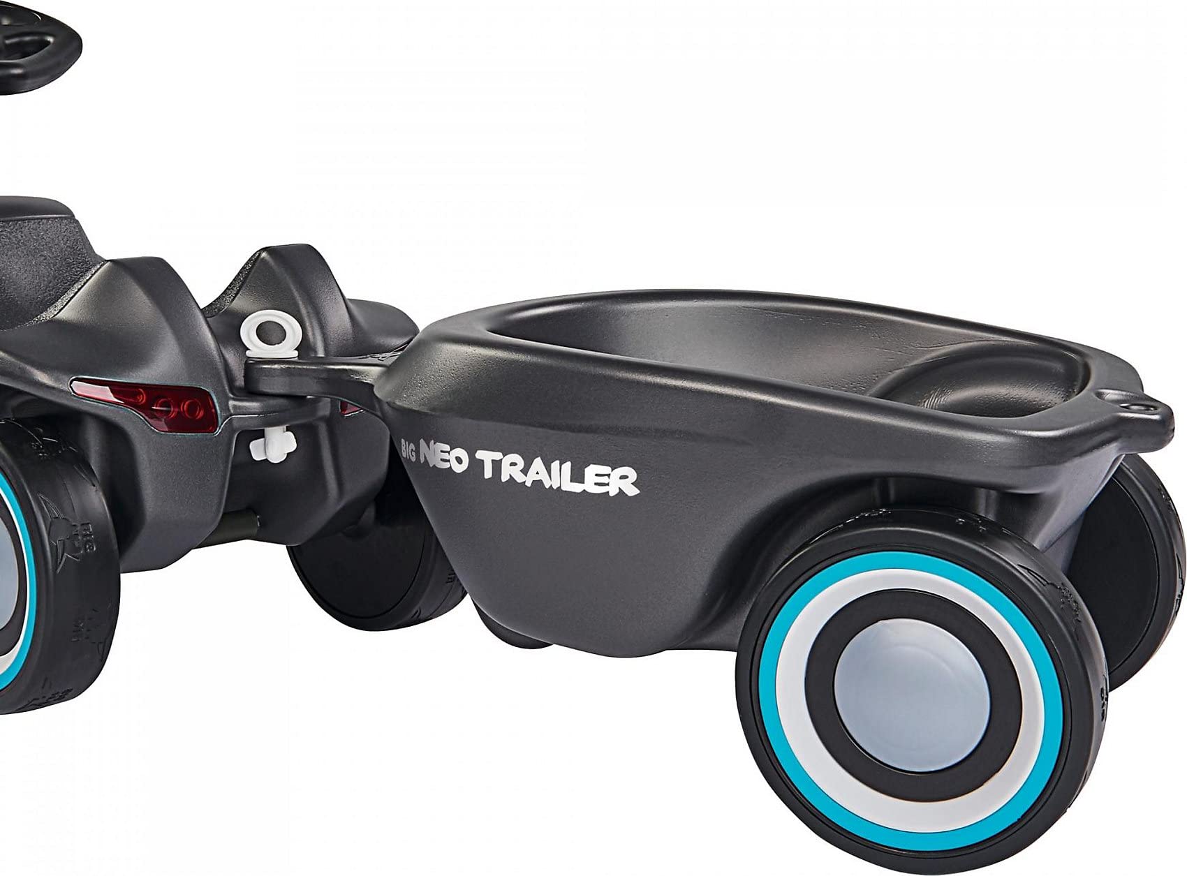 Big-Bobby-Car Neo Trailer Antrailer - Bobby Car Remolque para Interior y Exterior para Coche Big Bobby, Volumen de Carga: 3 litros, para niños a Partir de 1 año, Gris