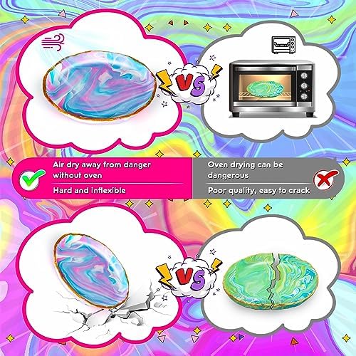 Clay Arts and Crafts for Girls Gifts 8-12 Years Old,Air Dry Pottery Jewelry Dish Making Kit Crafts for Girls Kids Gifts Ideas 3 61GYhmQASkL. AC