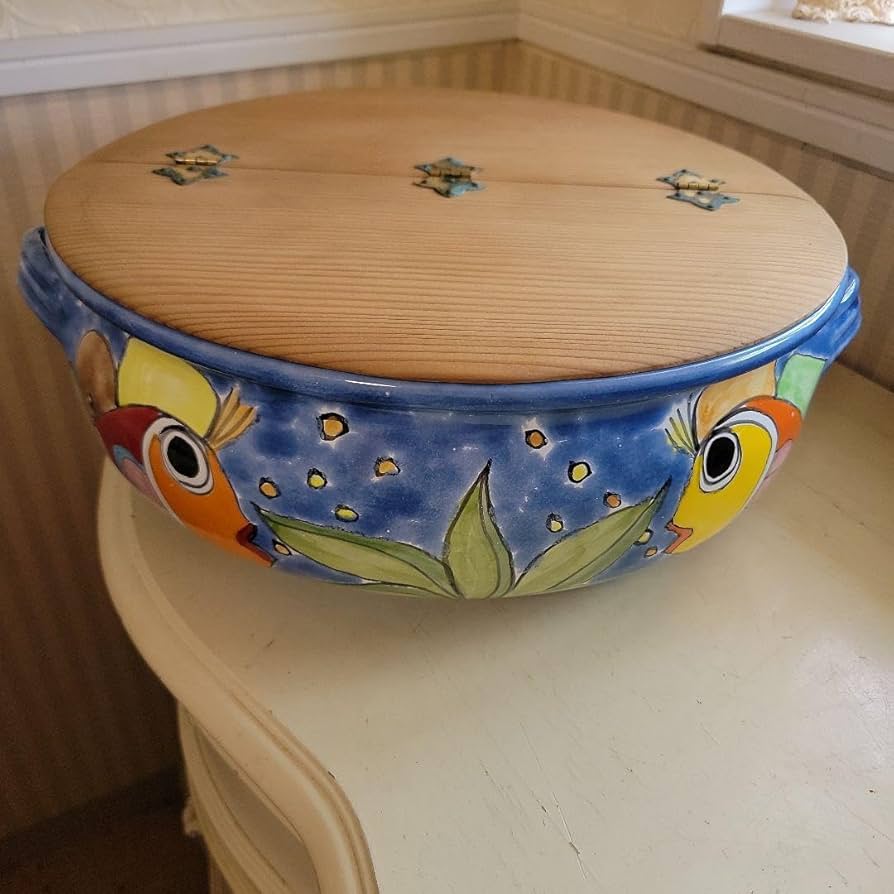 イタリア製　パルッカ　特大の深皿　大型鉢　ふた付き　希少　ヴィンテージ Amazon.co.jp: イタリア陶器 パルッカ 特大の深皿 大型鉢 ふた