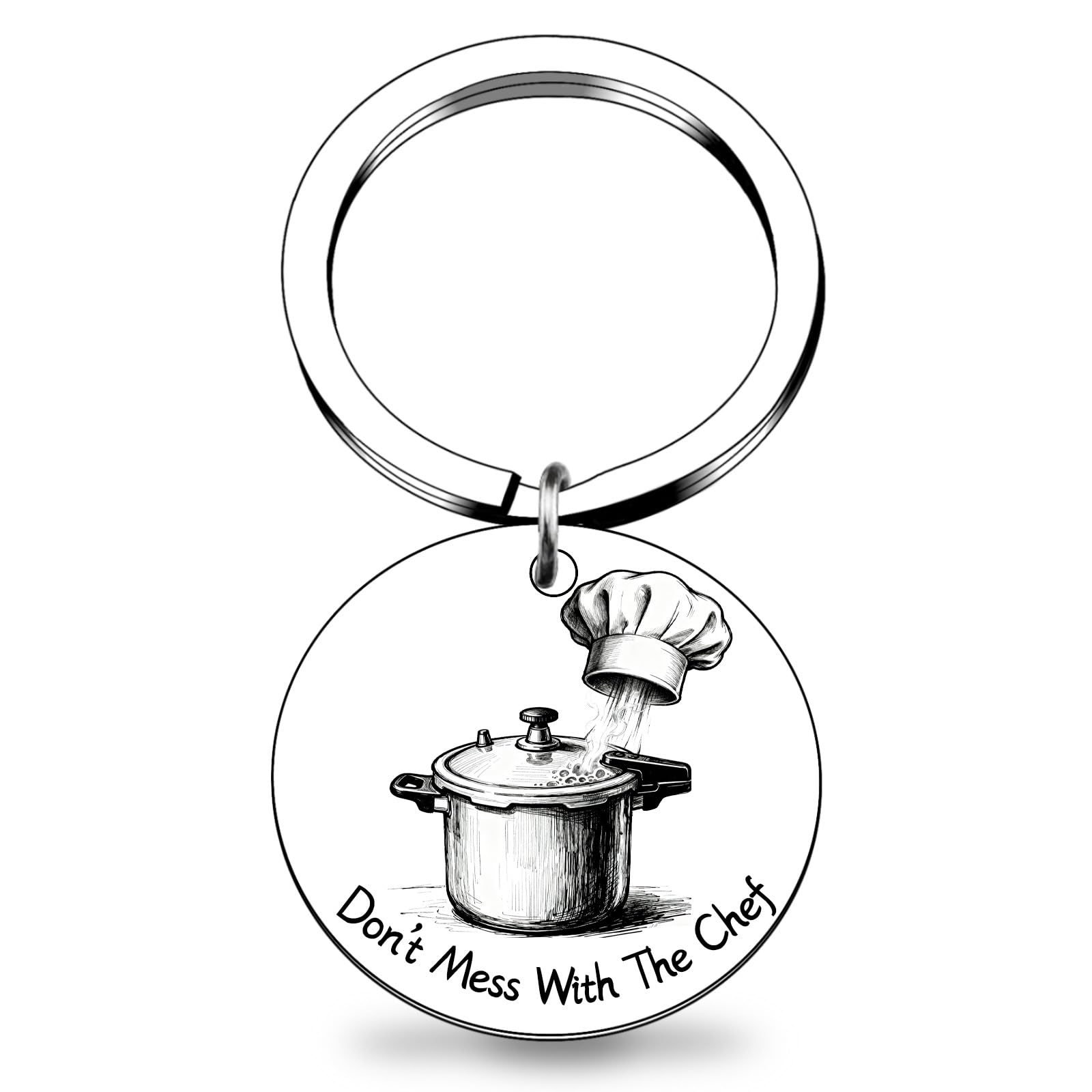QuLuvaeri Funny Chef Gift Keyring, Cooking Gifts for Chefs, Graduation Gift for Culinary Students, Christmas Birthday Gifts for Chefs, Don't Mess with The Chef Keyring Present