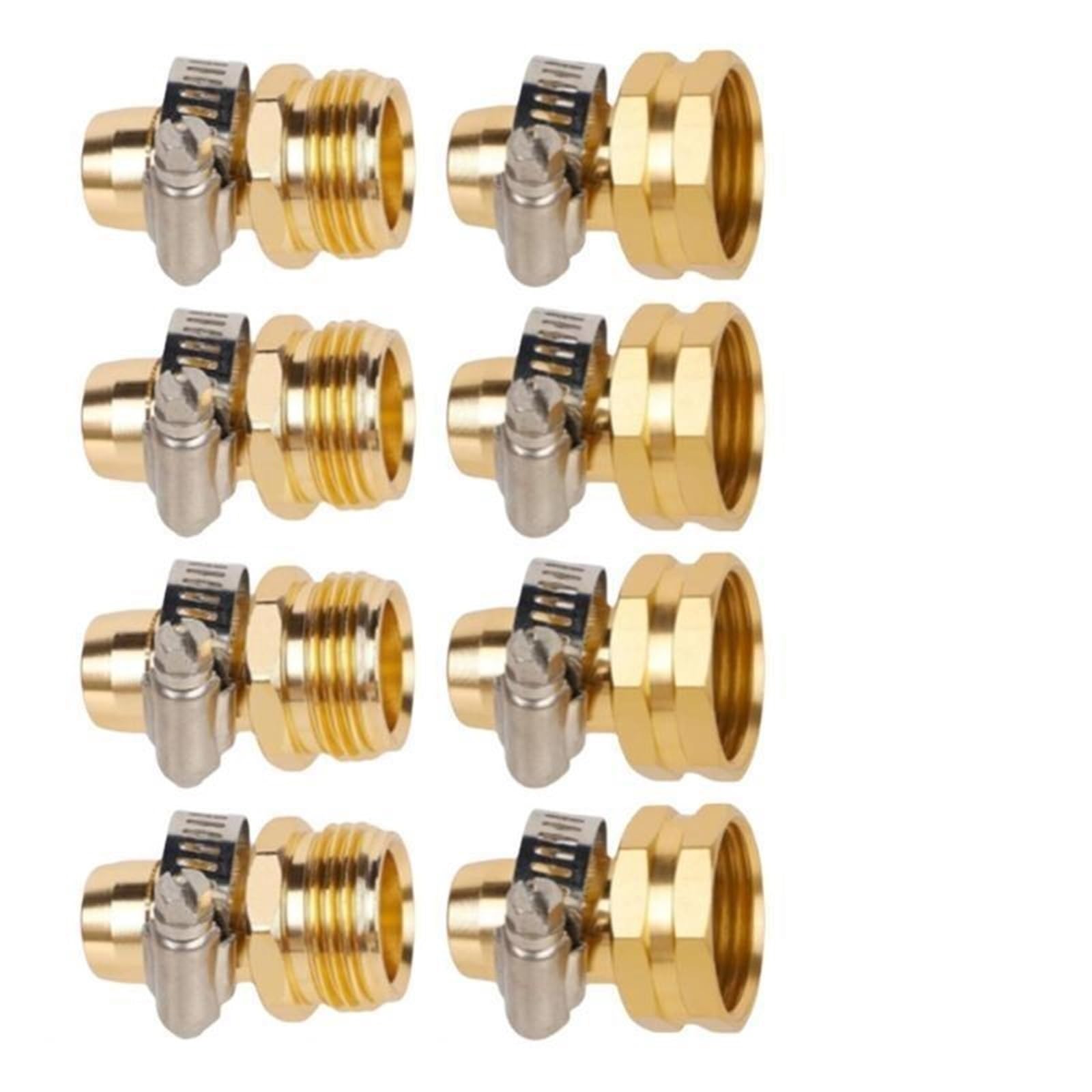 Lot de 5 connecteurs de tuyau d'arrosage en acier inoxydable pour tuyau d'arrosage de 1,9 cm