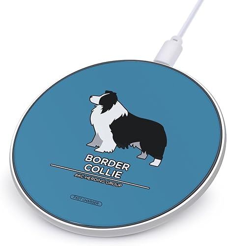 Miniatura 1 de Border Collie Wireless Charger Pad 10W Fast Charging Pad Compatible with iPhone 15 14 13 12 Series Samsung Galaxy Series