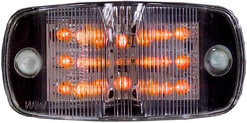 Maxxima M23015YCL Amber 4" LED Clear Lens Combination Clearance Marker Light