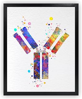 Dignovel Studios 8X10 Unframed Antibody Symbol Medical Science immunology Illustration Watercolor Art Print Poster Wall Hanging Decor DN844