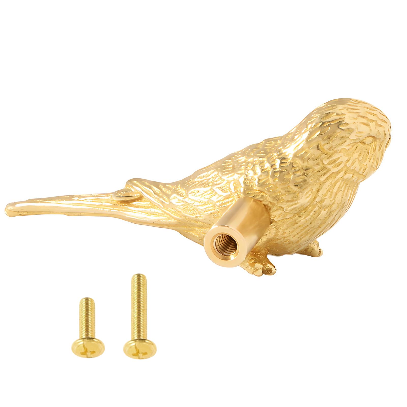Msioytog Primary Color Modern Unique Bird Shape Brass Cabinet Knob Drawer Pulls For Kitchen Wardrobe Furniture Bird Shape Drawer Handles Dressers Replacement