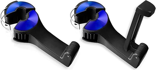 Ganchos de asiento de coche 2 en 1 para bolsos y bolsas con soporte para teléfono, organizador universal para reposacabezas de automóvil, gancho