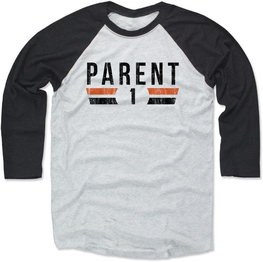 500 LEVEL Bernie Parent Shirt - Vintage Philadelphia Hockey Raglan Tee - Bernie Parent Font