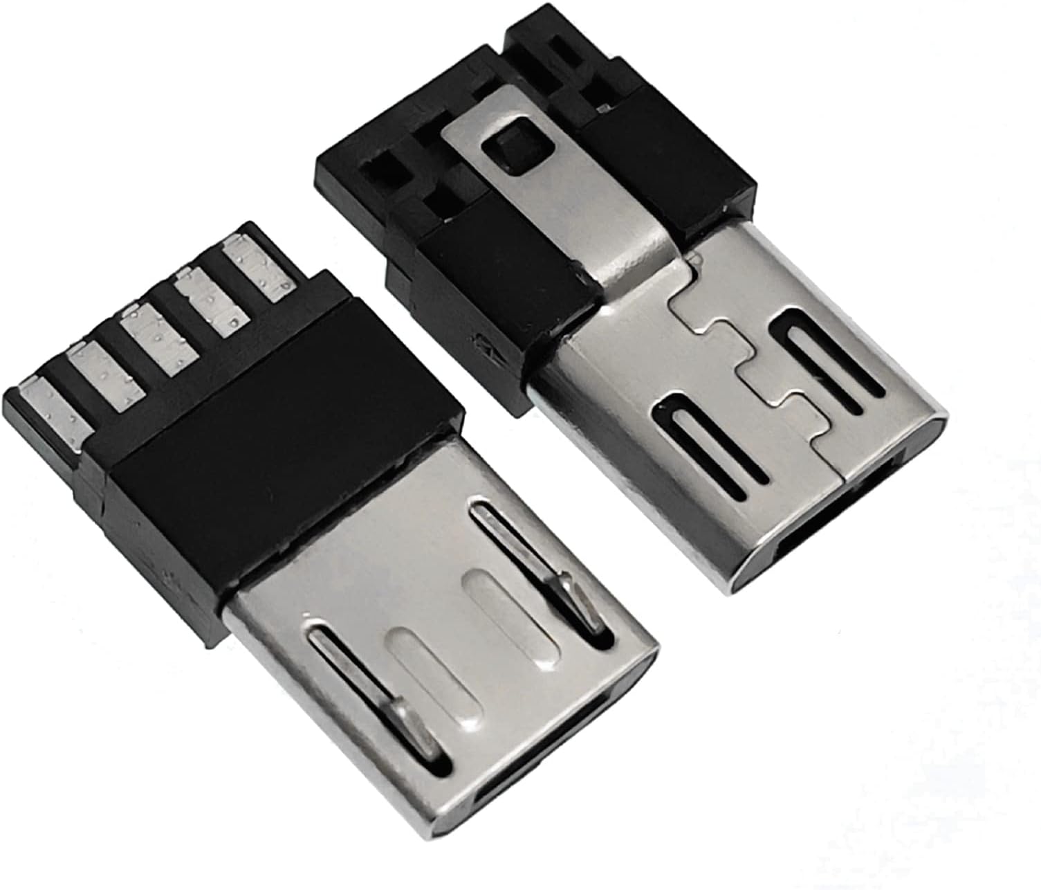 20 Pcs Micro USB Type B Male 5-Pin Jack Port Solder Connector USB Connectors Straight Solder Repair Replacement Adapter