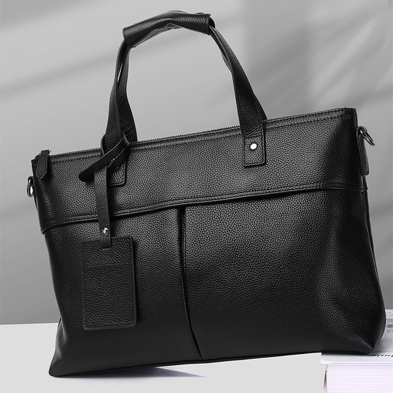 Men's Business Handbag Office Travel Commuting Package Leather Briefcase