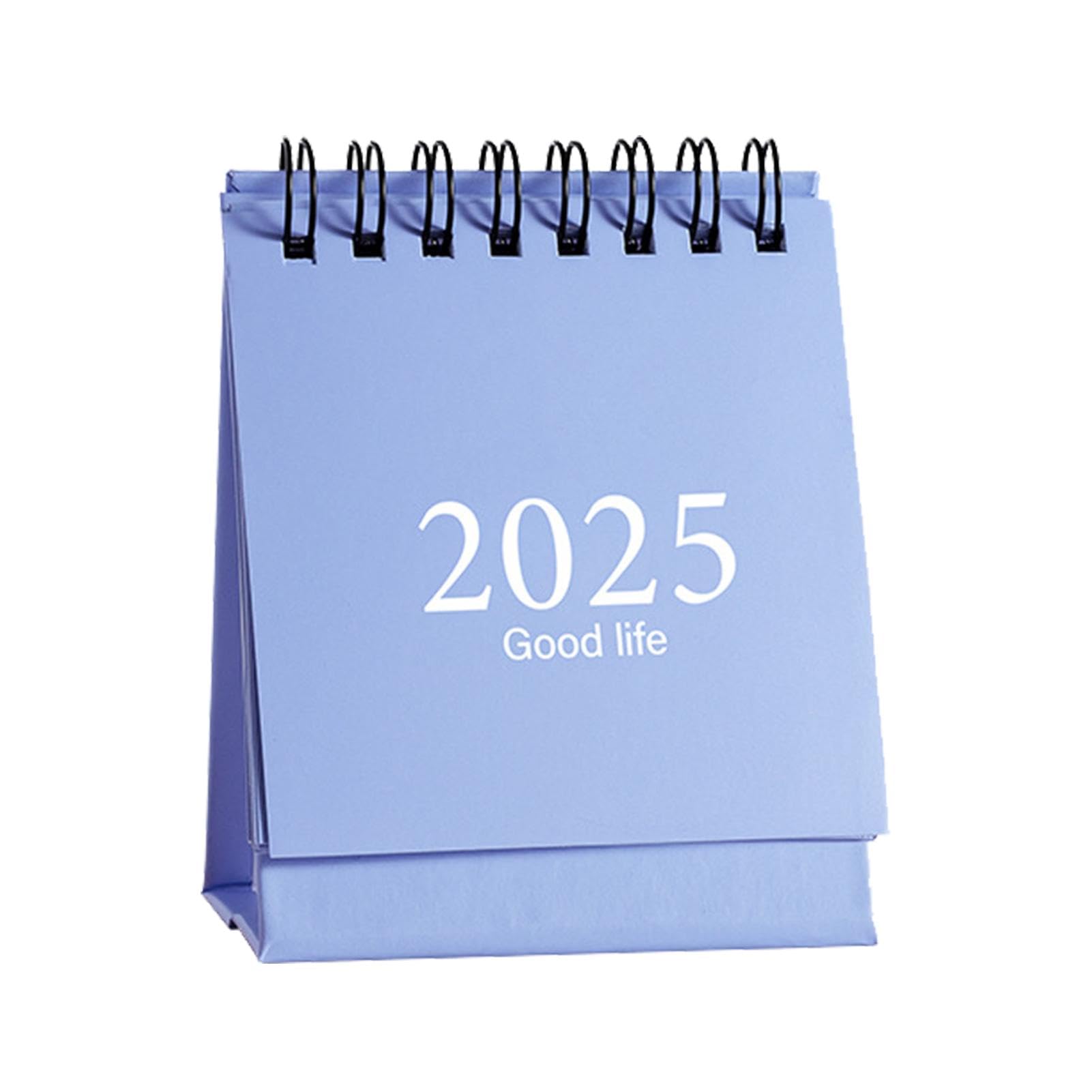 Standing Calendar | 360 Degree Page Turning Small Desk Calendar Flipping,2025 Double-Sided Standing Flipping, Portable Calendar, Monthly Flipping Schedule For Appointments