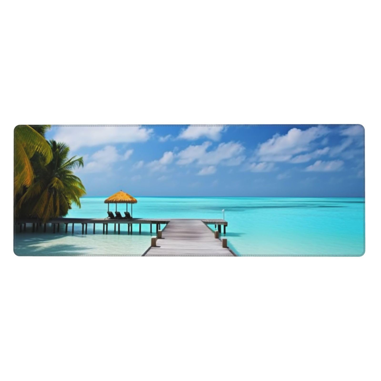 Tapis de clavier extra large en caoutchouc résistant pour bureau - 8