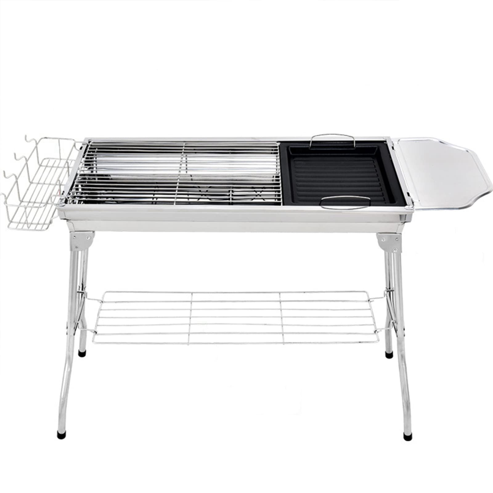 ACHAS Portable Folding Barbecue Outdoor Tools Stainless Steel Oven Grill Big BBQ Grill Stand for Camping, Outdoor, Picnic