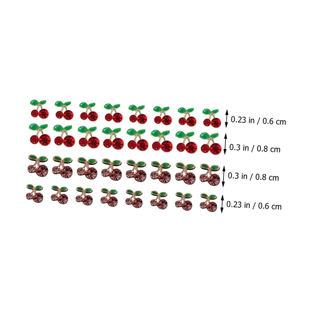 Abaodam 96pezzi Ciondoli Per Unghie Forma Di Decorazioni Nail Art Con Strass Per Manicure Di Ornamenti Per Unghie Per Donne e Appassionati Di