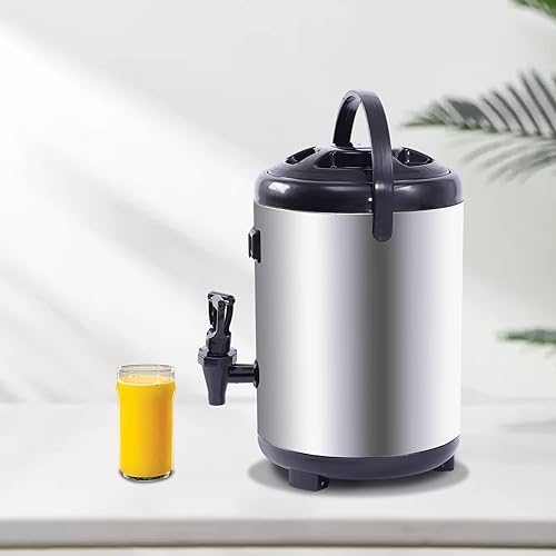 Miniatura 2 de Dispensador de bebidas aislado de acero inoxidable de 2.11 galones, dispensador térmico aislado de bebidas frías y calientes con grifo para café,
