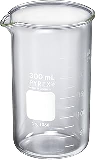 Corning Pyrex Borosilicate Glass Tall Form Berzelius Beakers with Spout, Graduated, 1000ml Capacity (Case of 18)