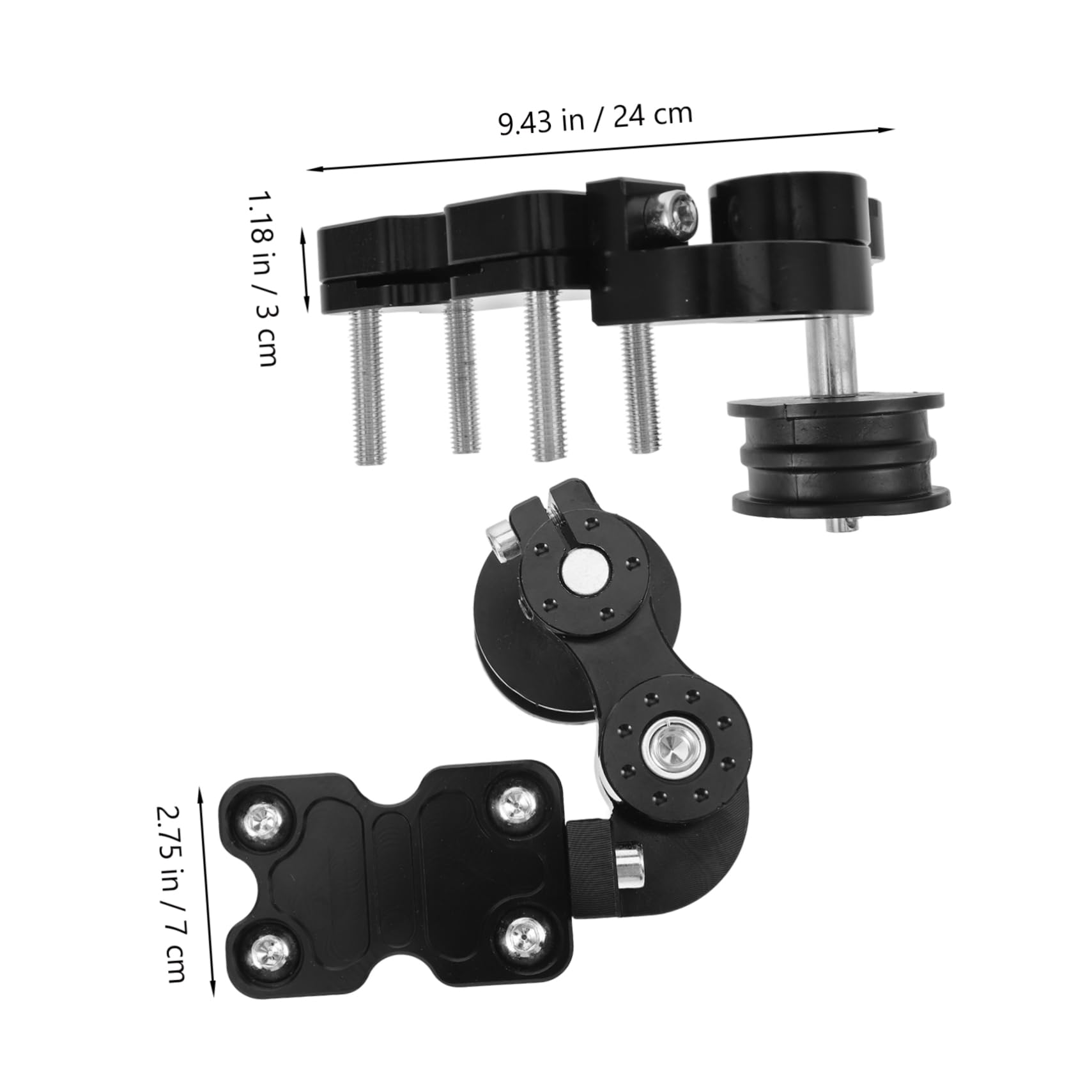 UKCOCO Tendeur de Chaîne Moto Outil Guide Chaines en Alliage D'aluminium Léger pour Améliorer la Performance Réglage Précis Noir Adapté aux Motos de Route