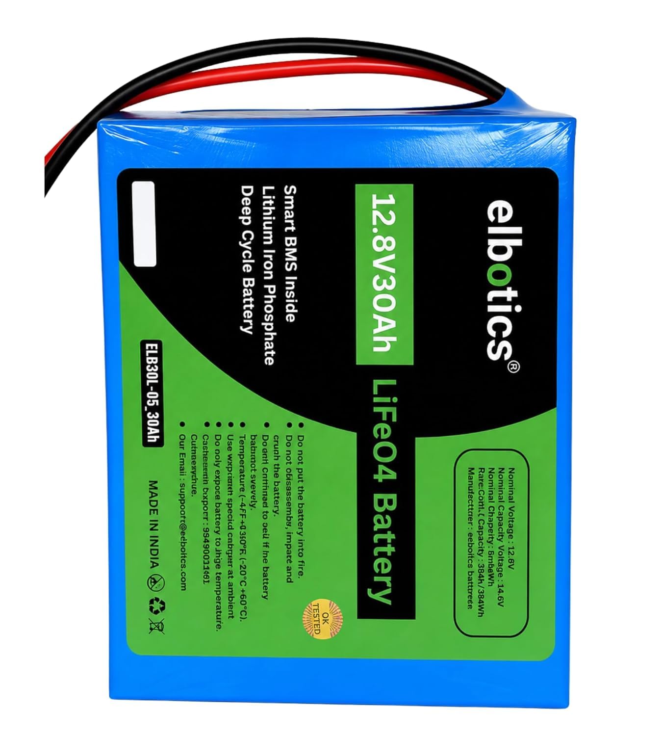 12.8V 30Ah (384Wh) LiFePO4 Phosphate Battery with Smart BMS Solar Inverter Backup 2000+ Cycles 3 Year Warranty-image-29