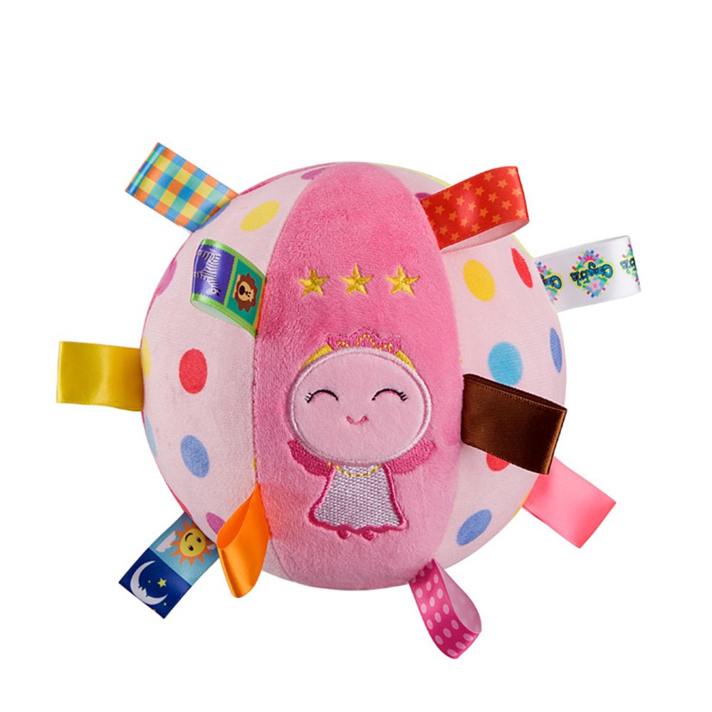 Inchant Cadeau de Bébé Fille Doux en Peluche Balle Bell éducatifs en Peluche Crécelle Hochet Boule Sensorielle Jouets pour Enfan