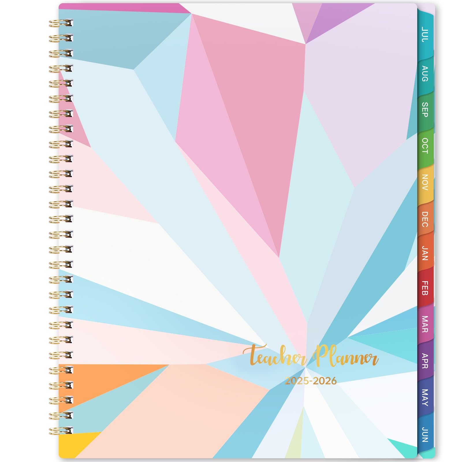 2025-2026 Teacher Planner - Teacher Planner 2025-2026, July 2025 - June 2026, 9" x 11", Weekly & Monthly Lesson Plan Book for Teachers with Colorful Tabs - Blue-purple