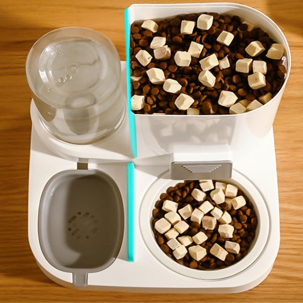 Comederos y dispensador de agua 2 en 1 para perros y gatos, juego de bebederos automáticos de alimentos y bebedero para gatos, suministros para mascotas para cachorros