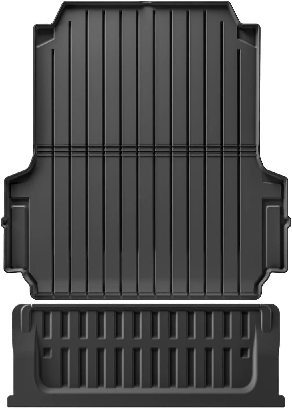 for Ford Ranger 2024 2025 US Version Fit 5FT 59.6Bed Car Truck Bed Mat Liner Trunk Black TPE Floor Mats Protection(Trunk 2P)