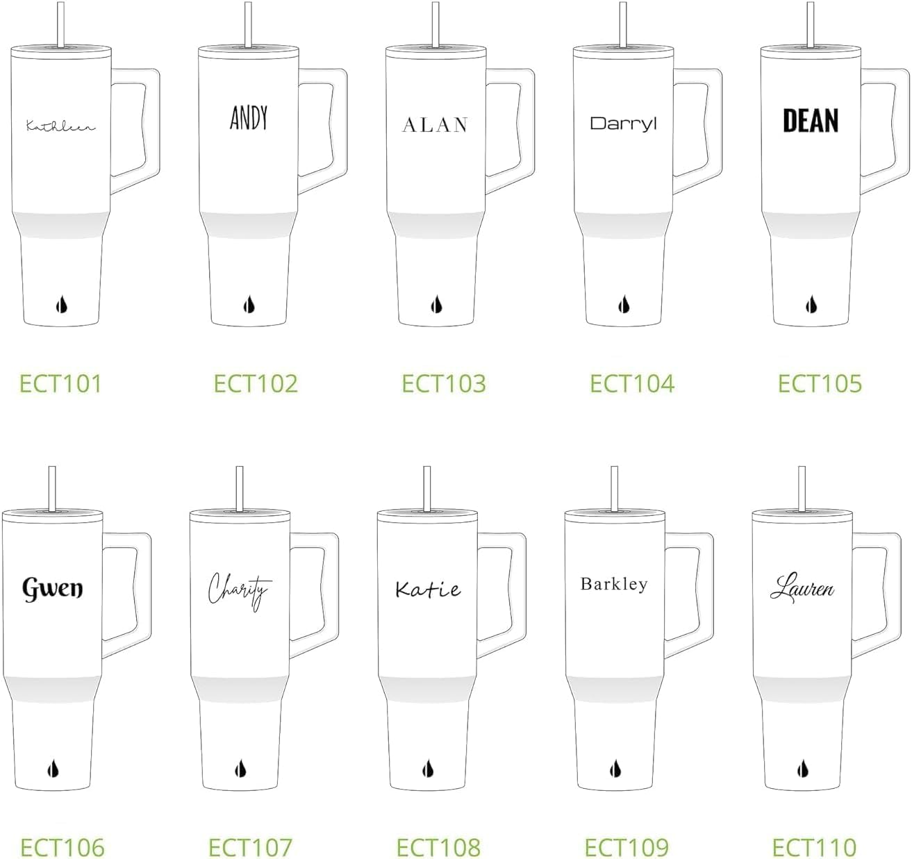 Elemental Personalized 40oz Tumbler with Handle and Straw - Custom Insulated Stainless Steel Commuter for Hot and Cold Beverages - Travel Coffee Mug with 2 Straws & Spill Proof Lid - Rose - Image 3