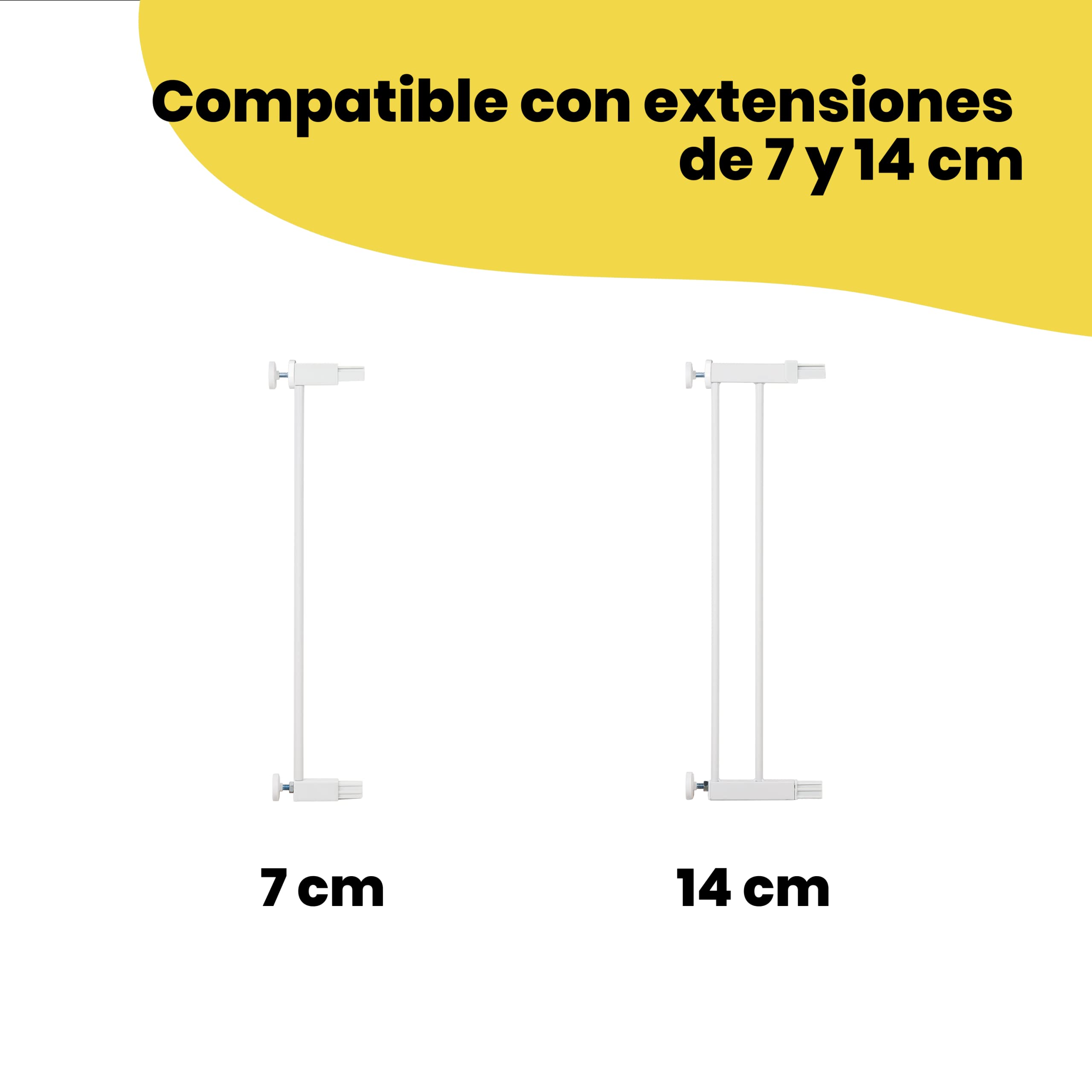 Safety 1st Flat Step, Barrera Seguridad Niños Escalera Presión, 73–80cm (máx. 101cm), Valla Seguridad Infantil Ultraplana, Apertura con 1 sola Mano, Sin Tornillos (Sin Taladros), Blanca