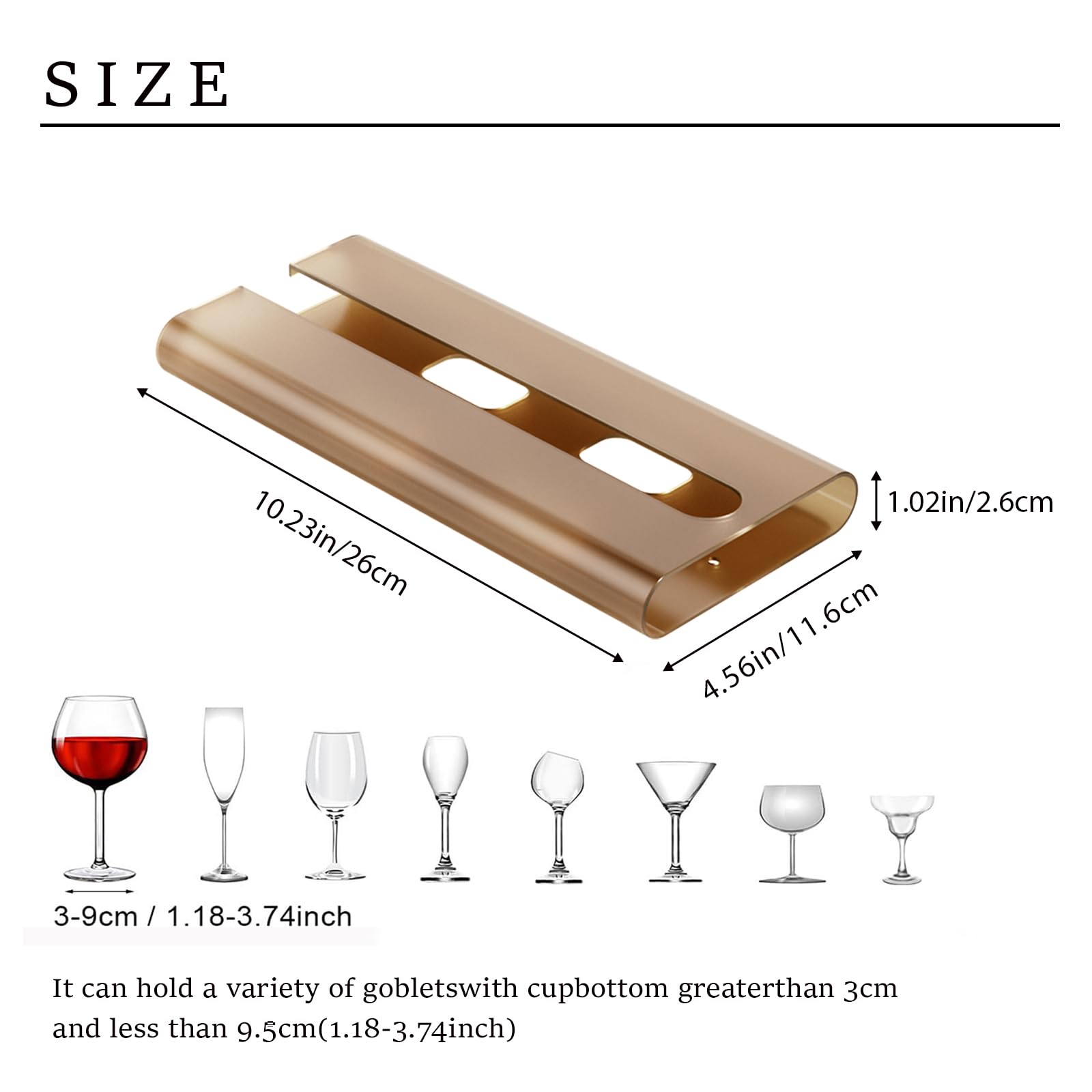Wine Glass Holder 2 Pack - Under Cabinet Rack -5