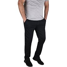 True Face Mens Chino Slim Fit Jeans Stretch Trousers Straight Leg Pants Casual Work Cotton Zip Fly Bottoms
