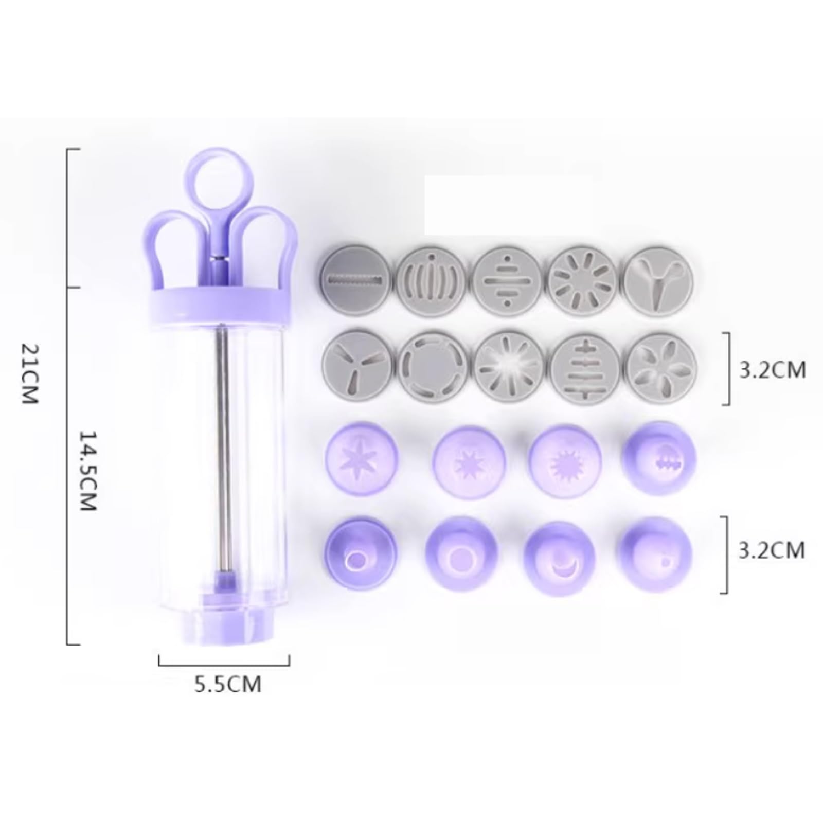 Lot de Douilles à pâtisserie, Piping Tips Cake Decorating Icing Tool with 7pcs