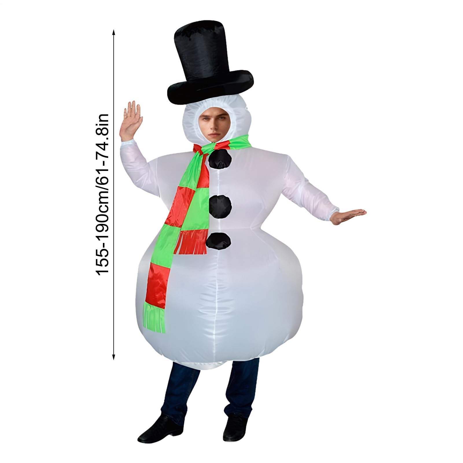 Costume Gonfiabile da Pupazzo di Neve Abito Gonfiabile Per Natale