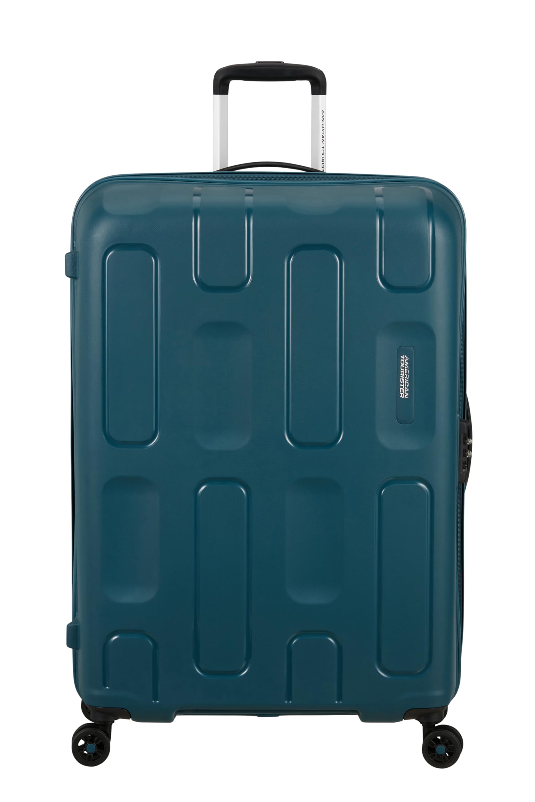 American Tourister Ellipso - Hartschalenkoffer Groß 79 cm, Leichter Reisekoffer mit 4 Rollen, TSA-Schloss, Check-in-Koffer 104L - 3.80 KG - Blaugrün (Totally Teal)