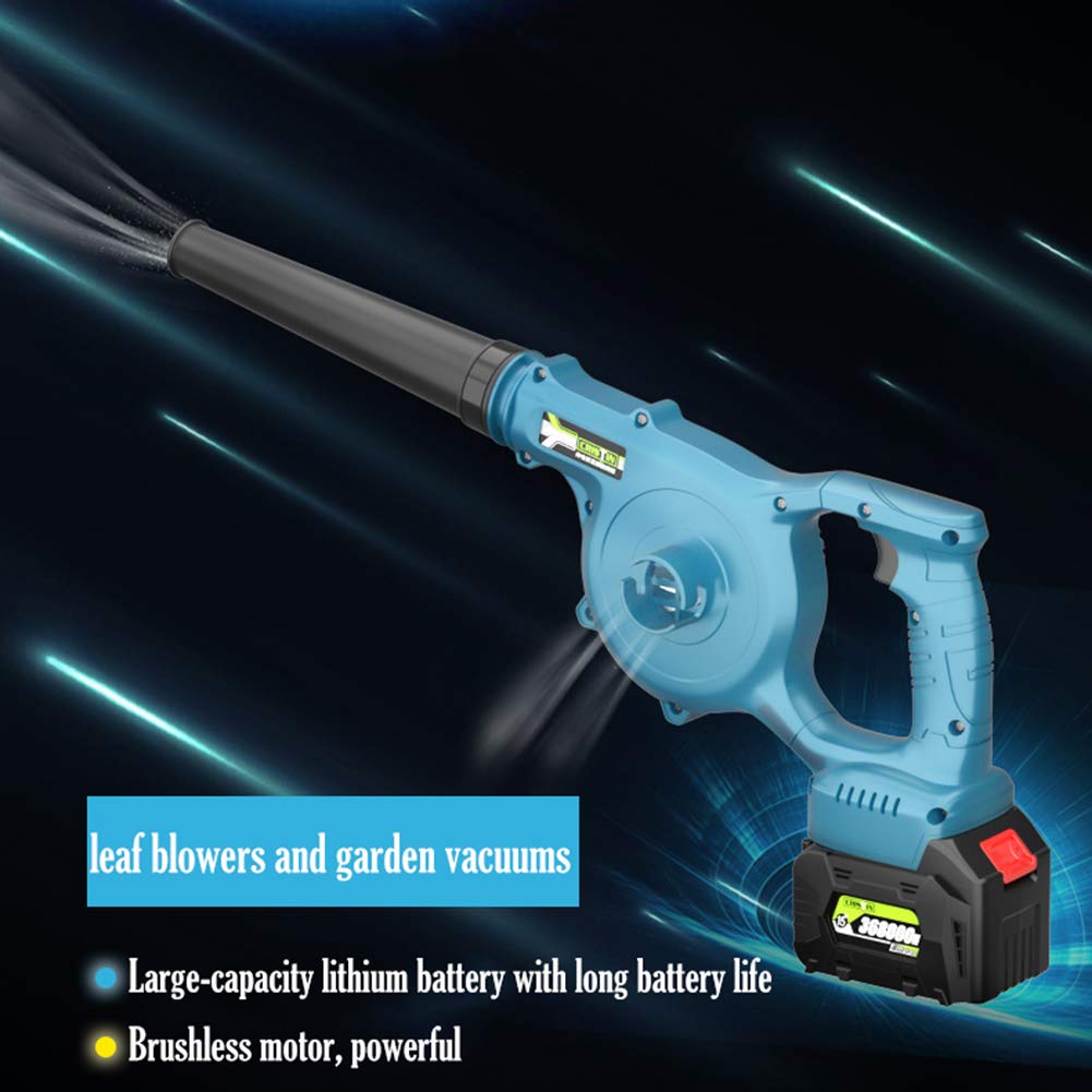 Soplador y aspiradora eléctricos sin Cable, Motor con núcleo de Cobre sin cepillos, barredora Ligera y Recargable, 2 baterías de Litio, Accesorios de Limpieza incluidos