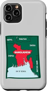 iPhone 11 Pro Bangladesh political map, borders and neighbor countries Case