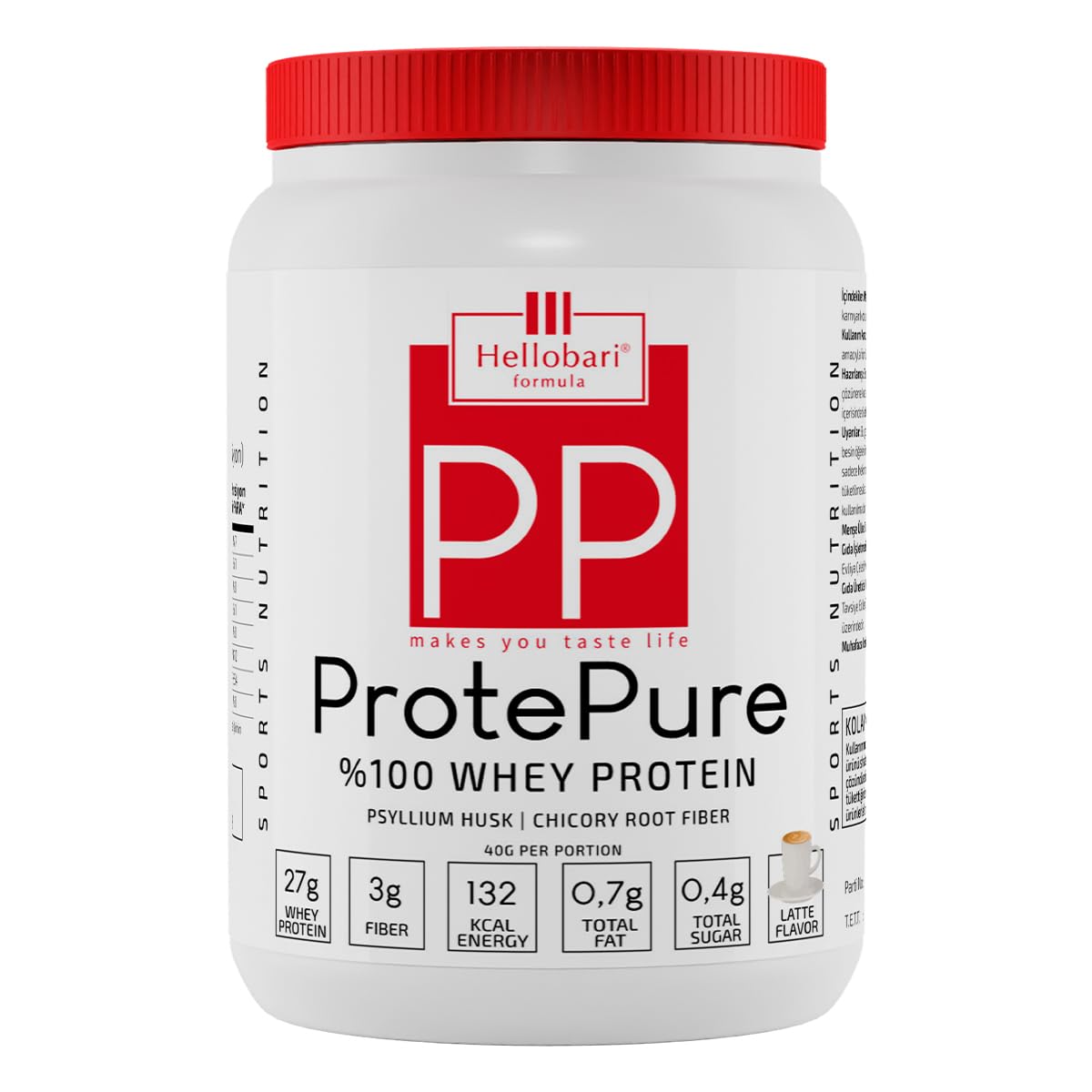 Hellobari Formula ProtePure |%100 Whey Protein | Latte Aromalı…