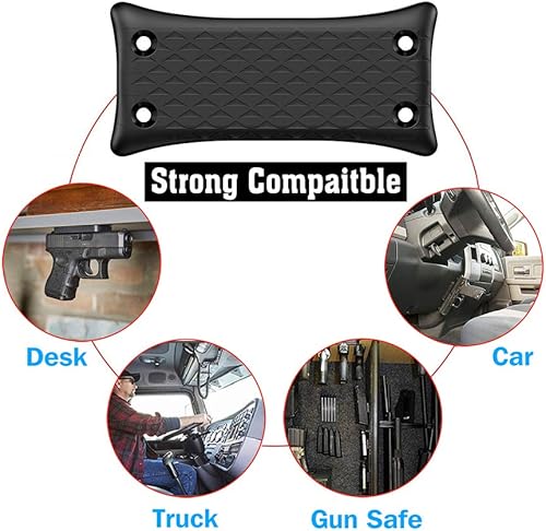Miniatura 5 de Gun Magnet Mount, 50 Lbs Rating,Rubber Coated Gun Holder for Pistol, Handgun, Shotgun, Rifles, Revolvers, Safe, Hunting, Firearm Accessories, Using