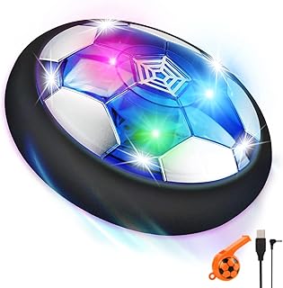 lenbest Air Power Football Gifts Boys - LED Rechargeable Indoor Football Children - Children's Toy Children's Toy from 3 4 5 6 7 8 9 10 Years Boys - Hover Ball