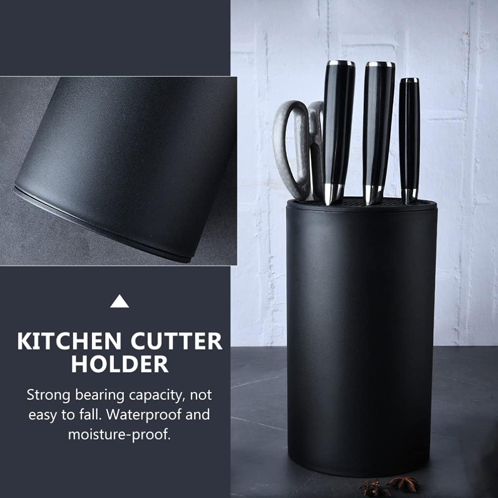 1pc Plastic Knife Holder Stand for Kitchen Cutter Rack Easy to Clean Organizer for Fruit Knives and Household Cutlery Practical