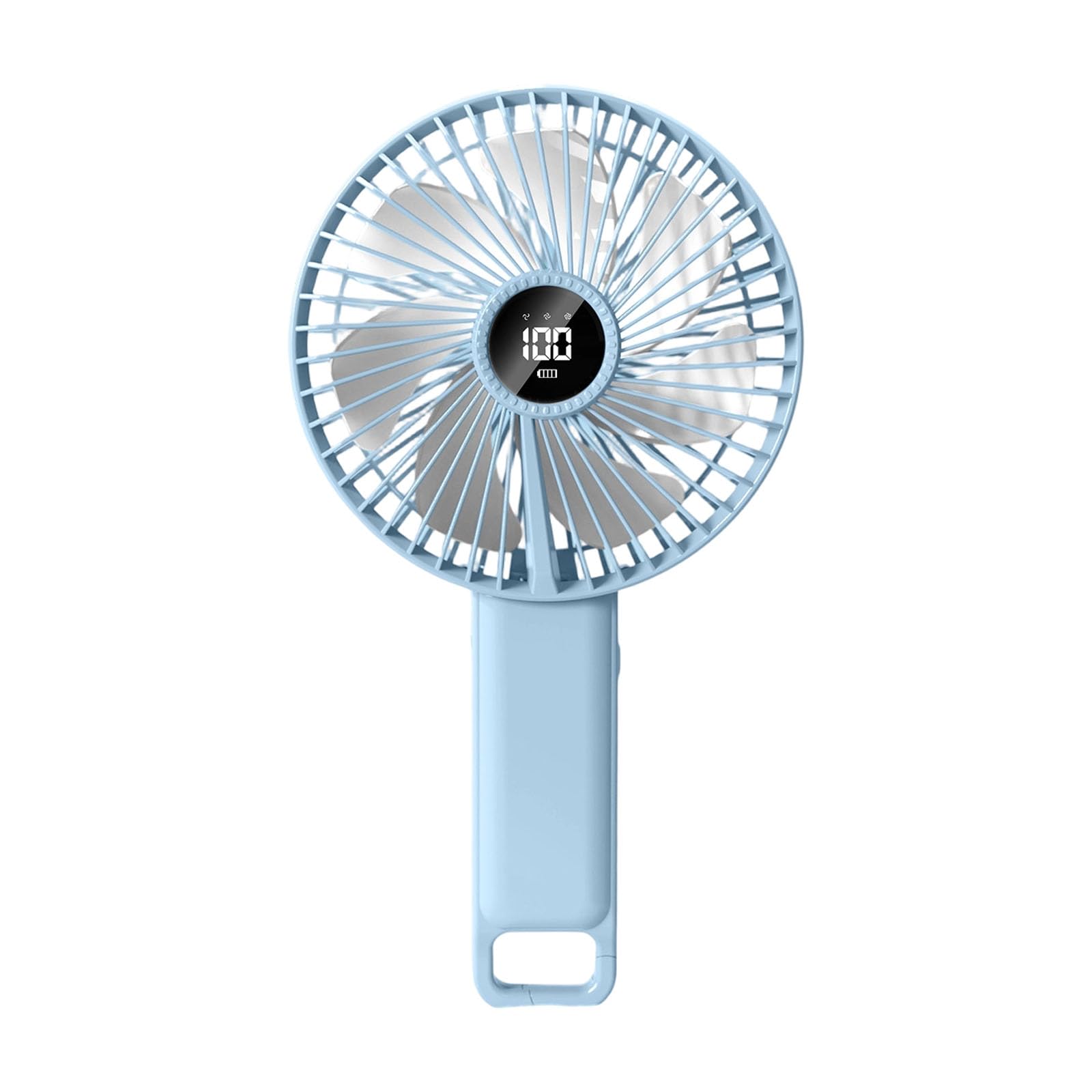 Tsophreniq 6 Inch Rechargeable Handheld Fan with 5 Preferences and Foldable Hook for Outdoor Camping Work Travel Battery Operated Fan
