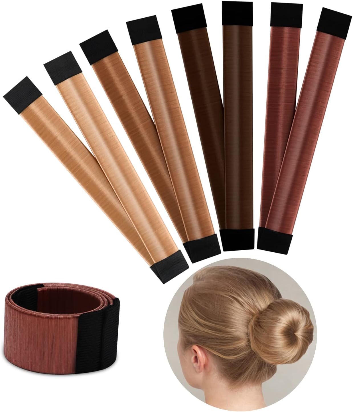 iFlyMars 3 Pieces Hair Donut Bun Makers, 2 Pieces Foam