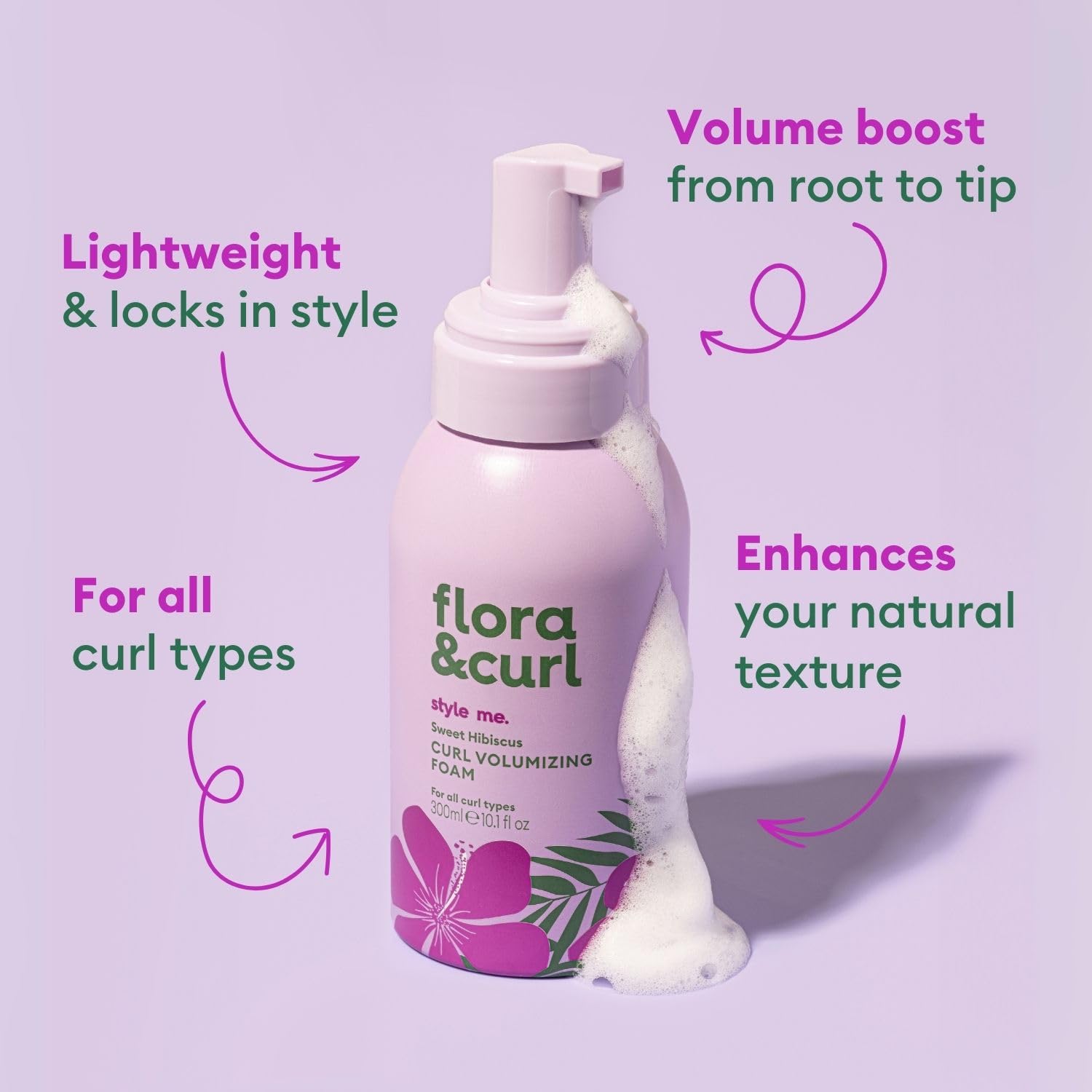 Flora & Curl Sweet Hibiscus Curl Schiuma Volumizzante 300ml