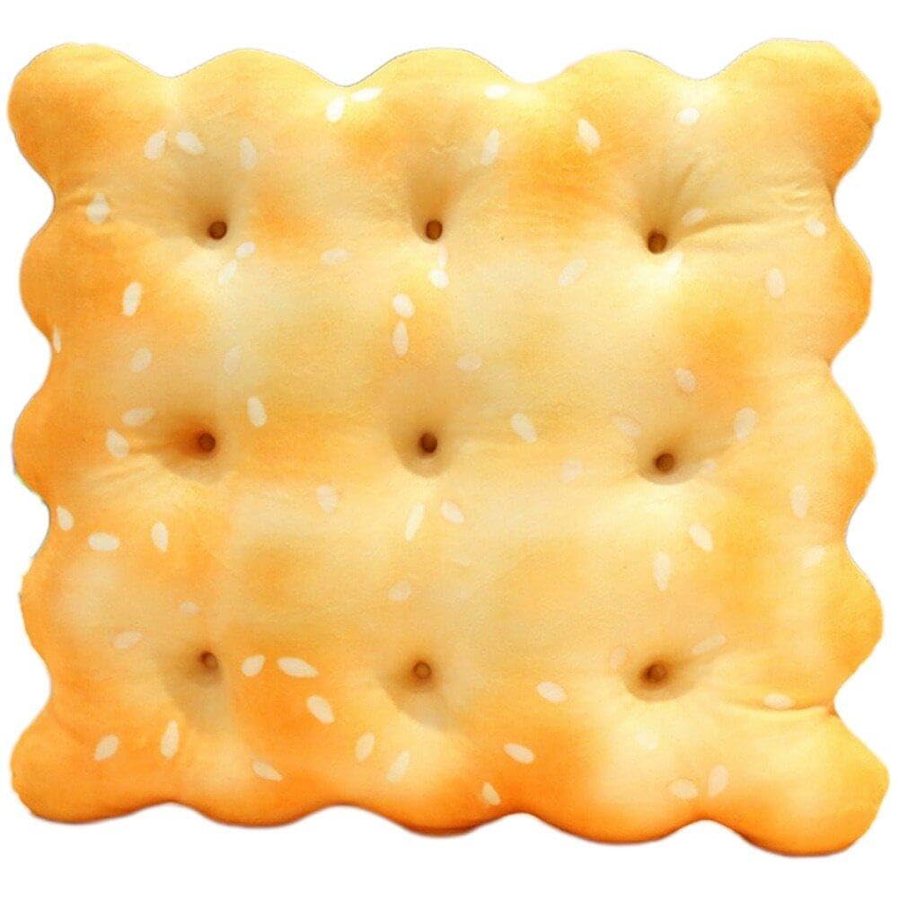 Coussin en peluche de simulation de biscuits pour siège et déco de maison