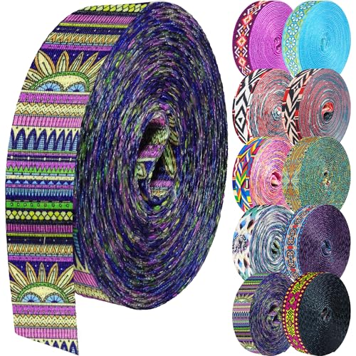 Grosun 1.5 inch Patterned Nylon Webbing Straps, Purse Straps, Backpack Straps, Nylon Belt for Seatbelt, Bags, Backpacks, Luggage (EE, 10 Yards)