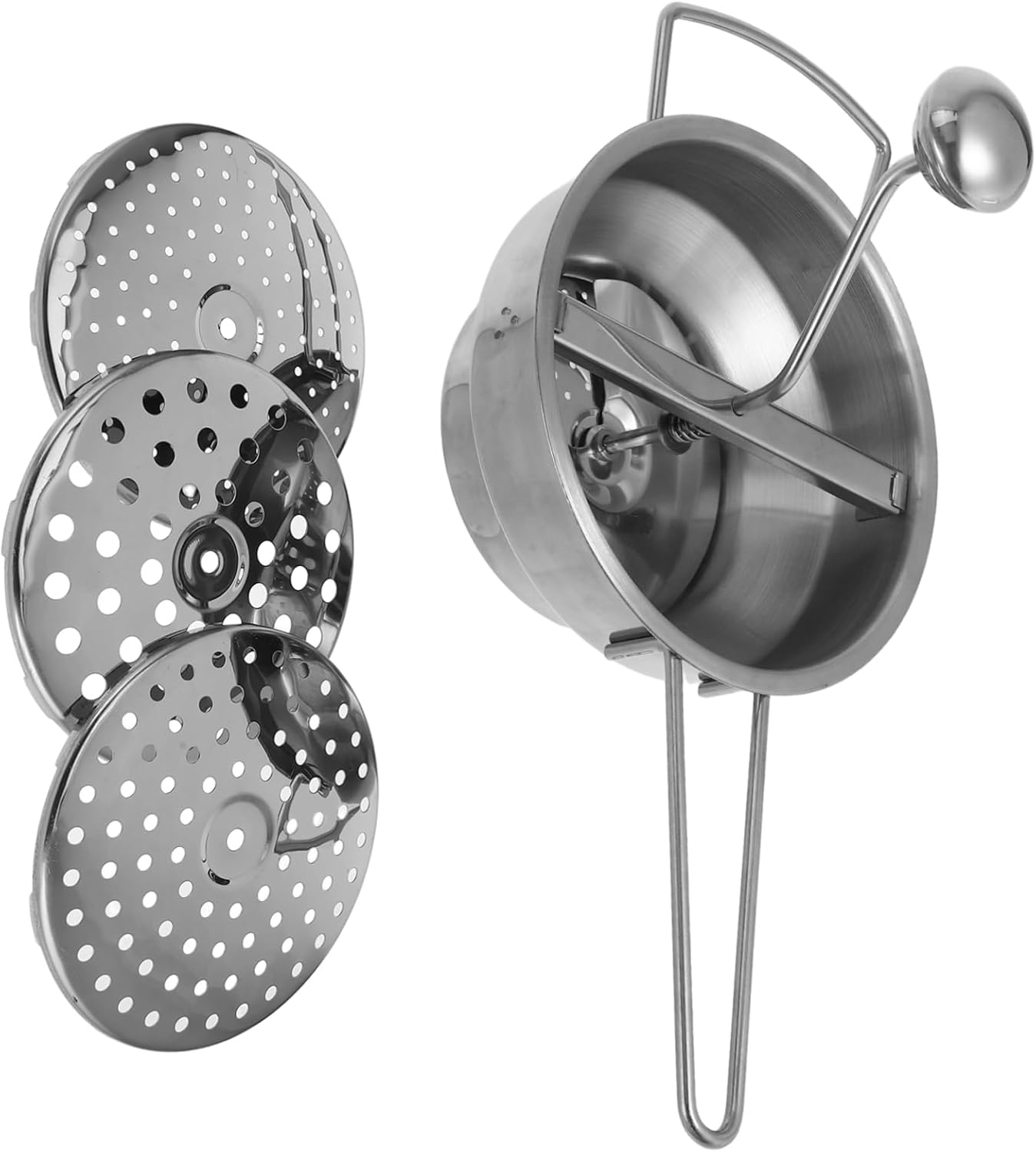 STOBAZA 1 Set Stainless Steel Potato Ricer Masher Ergonomic Manual Tool for Smooth Mashed Potatoes Versatile Kitchen Essential for Easy Mashing Crushing Compact Design for Convenient