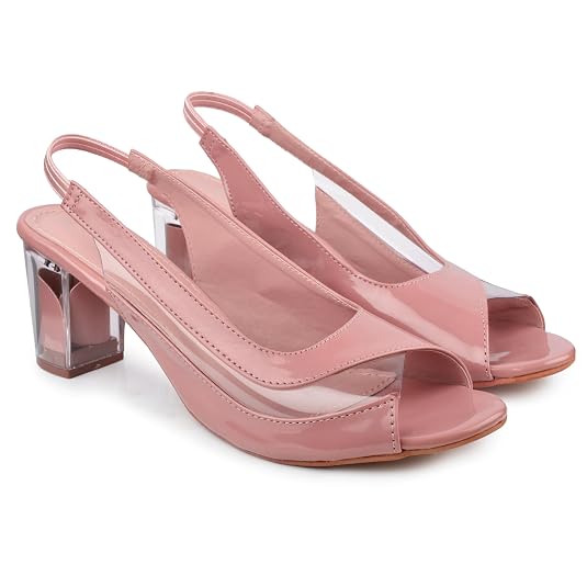 Classic Closed Pointed Toe Mid Block Thick Heel Slingback Pumps for Women Signora106| Glitter Fabric Dress Shoes | Wedding Party | Evening Trendy Signora106